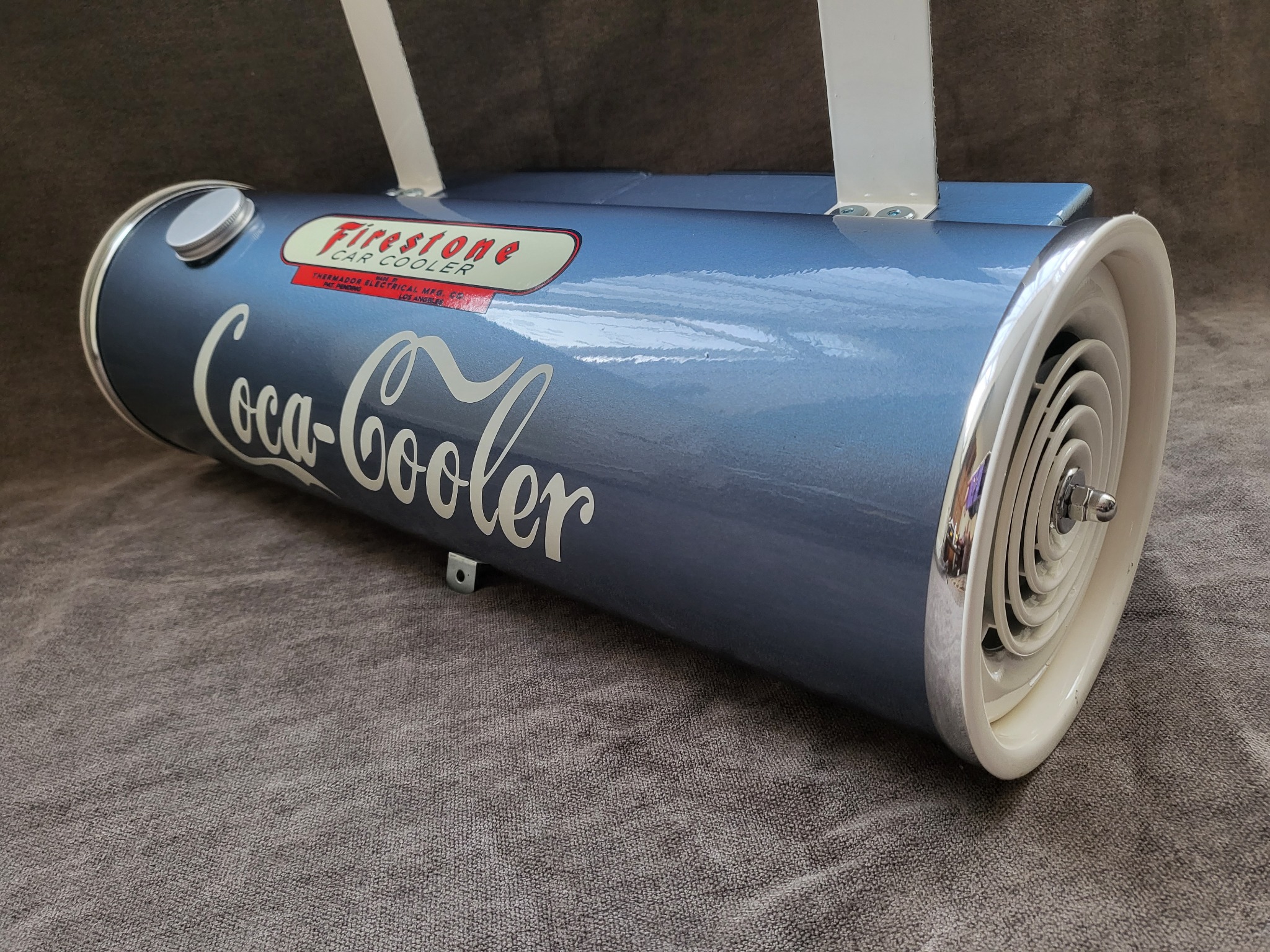 Blue Coca-Cola cooler